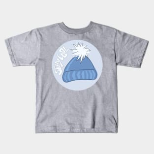 Whimsical cartoon toque with Stay Cool illustrated text Kids T-Shirt